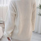 Rib-Knit Balloon Sleeve Boat Neck Sweater Dress