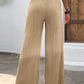 Textured High-Waist Wide Leg Pants