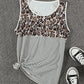 Leopard Striped Scoop Neck Tank