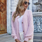 Fuzzy Long Sleeve Button Down Cardigan