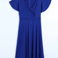 Flutter Sleeve Surplice Midi Dress