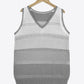 Striped Openwork V-Neck Knit Tank