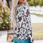 Cow Print Keyhole Long Sleeve Top