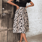 Printed Tie Waist Short Sleeve Dress