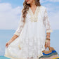 Tassel Spliced Lace Cover Up