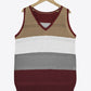 Striped Openwork V-Neck Knit Tank