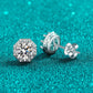 2 Carat Moissanite 925 Sterling Silver Stud Earrings