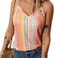 Multicolored Stripe V-Neck Tank