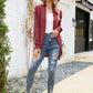 Open Front Long Sleeve Longline Cardigan