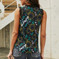 Sunflower Print Lace Trim Tank