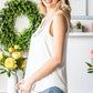 Curved Hem V-Neck Tank Top