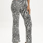 Zebra Print Straight Leg Pants