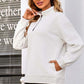 Quarter Zip Dropped Shoulder Sweatshirt
