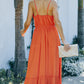 Frill Trim Cutout Spaghetti Strap Dress