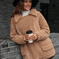 Zip-Up Collared Teddy Jacket