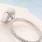 14K White Gold 2.5 Carat Moissanite 4-Prong Ring