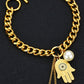 Hamsa Hand Chunky Chain Bracelet