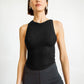 Halter Neck Ribbed Cropped Top