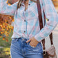 Plaid Button-Up Dropped Shoulder Shirt