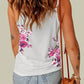 Floral Lace Trim Adjustable Strap Cami
