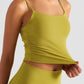 Gathered Detail Cropped Sports Cami