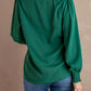 Lace Trim Lantern Sleeve Blouse