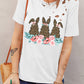 Easter Bunny Graphic Distressed Tee Shirt