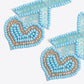 Random 2-Pair Heart and X-Shape Bead Dangle Earrings