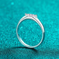 Moissanite Rhodium-Plated Ring