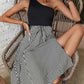 Striped One-Shoulder Slit Dress