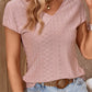 Twisted Open Back Eyelet Top