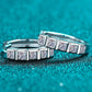 Always Chic Sterling Silver Moissanite Huggie Earrings