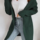 Ribbed Open Front Hooded Cardigan with Pockets