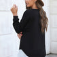 Button Detail Curved Hem Top