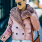 Plush Lining Suede Double-Breasted Jacket