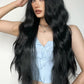 Full Machine Long Wave Synthetic Wigs 28''