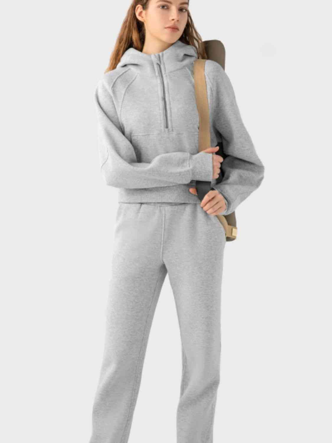 Half-Zip Long Sleeve Sports Hoodie