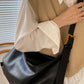 Wide Strap PU Leather Crossbody Bag
