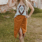 Fringe Trim Wrap Skirt