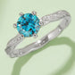 1 Carat Moissanite Contrast 925 Sterling Silver Ring