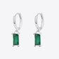 Retro 925 Sterling Silver Cubic Zirconia Drop Earrings