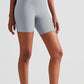 High-Rise Elastic Waistband Biker Shorts