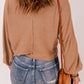 Round Neck Ribbed Top