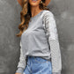 Mixed Print Raglan Top
