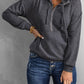 Quilted Half-Zip Sweatshirt with Pocket