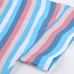 Striped Collared Neck Button-down Pocketed Top