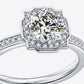 1 Carat Moissanite Platinum-Plated Ring