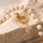 Freshwater Pearl Heart Charm Bracelet