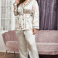 Plus Size Floral Belted Robe and Pants Pajama Set