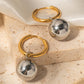 18K Gold-Plated Copper Ball Drop Earrings